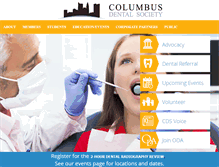 Tablet Screenshot of columbusdentalsociety.org